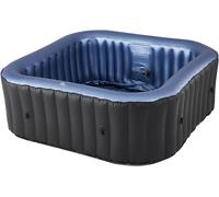 Shatchi Tekapo Latest Mspa Portable Hot Tub Square 6 Persons Outdoor Bubble Spa in Blue Shatchi Blue