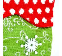 Shatchi Traditional Luxury Stocking Sack Sock Gifts Xmas Decorations Toys Sweets Fun 50cm Toe to Top Long Santa, Mult in Green Shatchi Green