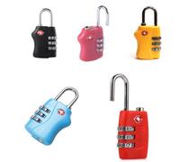 SHATCHI Combination Lock TSA Approved Travel Suitcase Luggage School Locker 3 Digit Padlock Weatherproof Assorted Colour, Any, 4pcs