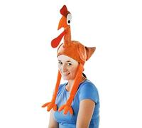 SHATCHI Turkey Gobbler Long Legs Hat Novelty Plush Christmas Santa Hat Costume Christmas Fancy Dress Party Xmas Office Fun Headwear Accessories, One Size