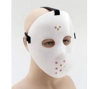 Shatchi Unisex Adult Hockey Guy White Face Mask Halloween Costume With Elasticated Strap