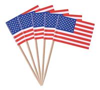 SHATCHI USA US American Flag Picks Toothpicks Cocktail Sticks Cupcake Toppers for Patriotic Theme Party 4th of July Decorations, (50pcs/200pcs/500pcs), Multi, 200pcs