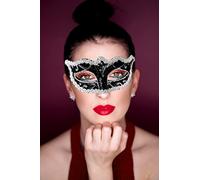 SHATCHI Venetian Masquerade Lace Mask Carnival Eye Masks Halloween Ball Party Prom Carnival For Man Ladies Fancy Dress, Black & Silver, One Size