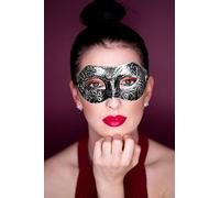 SHATCHI Venetian Masquerade Lace Mask Carnival Eye Masks Halloween Ball Party Prom Carnival For Man Ladies Fancy Dress, Roman Silver, One Size