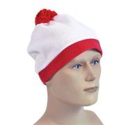 Shatchi White And Red Bobble Fancy Dress Hat