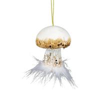Shatchi White Mushroom 6x7cm - Christmas Hanging Decoration | Size: 6x7 cm Shatchi White 6x7 cm