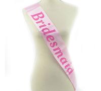 Shatchi Women's 2pcs Bridesmaid Sash Pink Hen Party Night Out Wedding Bridal Shower Fancy Dress Accessory Shatchi Pink