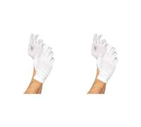 Shatchi Women's Ladies Mens White Short Gloves Captain Clown Magician Christmas Santa Fancy Dress Party Costume Accessories, One Size
