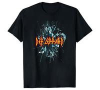Shatter Cotton T-Shirt Def Leppard Black M