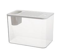 Shatter-Resistant Aquarium with Jumpguard Cover Compact Fish for Tabletop Decoration & Live Plant Display Home Fishtanks