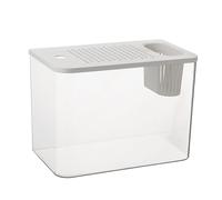Shatter-Resistant Aquarium With Jumpguard Cover Compact Fish For Tabletop Decoration & Live Plant Display Home Fishtanks
