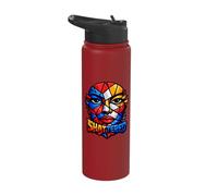 Shattered Face Geometric Mosaic Abstract Modern Art Stainless Steel Insulated Water Bottle