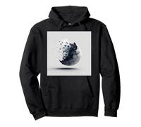 Shattered Moon Abstract Space Art Lunar Orb Pullover Hoodie