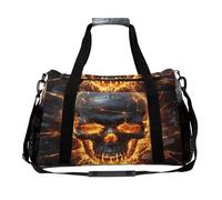 Shattering of Skull Bag，Adjustable Shoulder Straps, Double Zippers ， Tote Bag with Large Capacity And Multi-functions, Travel Bag for Women, Travel, Gym, Weekend.