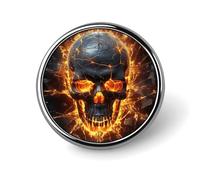 Shattering of Skull Button Pins - Personalized Round Badges for Women Men Custom Photo Buttons for Backpack Cloth Decoration Souvenir Gifts, Metal Badge Brooch Party Costume Accessory