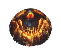 Shattering Of Skull Print Shower Cap For Women Double Layer Waterproof Bath Cap Elastic Reusable Shower Hat Hair Protection Bath Hat For Spa Salon Bathing Ladies