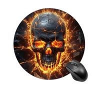 Shattering of Skull Round Mouse Pad 7.8 Inch, Portable Gaming Mouse Mat with Non-Slip Rubber Base & Smooth Surface, Waterproof Mousepad for PC, Laptop, Computer, Office, Home