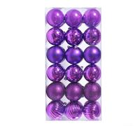 Shatterproof ball ornaments, 36 pieces crafted from plastic for Christmas tree and wreath decorating, perfect for various holiday and New Year party settings (purple)