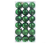 Shatterproof ball ornaments, 36 pieces crafted from plastic for Christmas tree and wreath decorating, perfect for various holiday and New Year party settings (green)