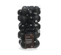 Shatterproof Baubles Tube 30 (Black Assorted Sizes)