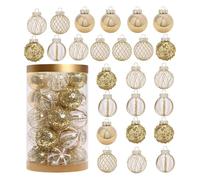 Shatterproof Christmas Baubles - 25 Pieces Shatterproof Christmas Tree Decorations | Ball Decoration Pendant, Holiday Party Decor for Christmas Memorial Day
