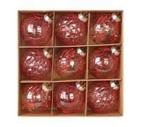 Shatterproof Christmas Decorations 9 Pieces, Christmas Decoration Ball | Pet Sphere 8 cm for Indoor Home Party Craft