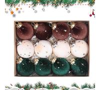 Shatterproof Christmas Ornaments, 12 Piece Christmas Ball Decorations, Velvet Finish Holiday, Safe Indoor Outdoor Use, Ideal for Thanksgiving, Home, Parties, Seasonal Celebrations, Festive Ambiance