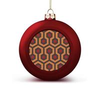 Shatterproof Christmas Shining Overlook Ball Ornaments 1.6" Red Christmas Balls for Tree Decor Lightweight Plastic Baubles with Gold String for Xmas Tree Holiday Party Decorations