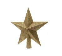 Shatterproof Christmas tree star with a golden top, 19 cm