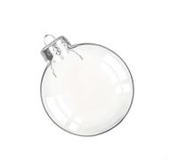 Shatterproof Clear Christmas Ornaments | Fillable Transparent Plastic Balls for DIY Crafts, Iridescent Holiday Baubles with Hanging Loop for Tree Party(8CM B)