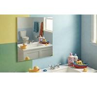 Shatterproof Kids Bathroom Mirror - 30-60cm Acrylic Safety Mirror for Toddlers & Children - Frameless Round Geometric Wall Decor - Lightweight, Peel & Stick Easy Install - Non-Glass Reflective Surface