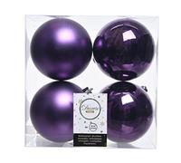 Shatterproof Plain Baubles (10cm P/Purple)