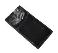 Shatterproof Silicone Storage Tray Non Slip Modern Vanity Soap Dispenser Organizer for Bathroom Countertop Kitchen Sink Hotel Home Office Restaurant Restrooms 6.5oz (Marbling Black)