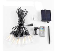 Shatterproof Solar Hanging Lights For Patio Digital Display String Light ST38 DC24V Decorative LED 1Pcs(10M15Bulbs)