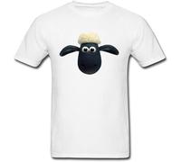 Shaun Cute Head of Sheep Freedoms White Unisex T-Shirt Printed Tee Graphic Top for Men Shirt L