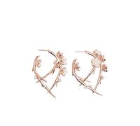 Shaun Leane cherry blossom diamond hoop earrings - Pink One Size