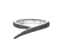 Shaun Leane Interlocking 18ct White Gold Black Diamond Single Ring D - Q
