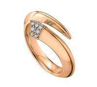 Shaun Leane Sabre 18ct Rose Gold Plated Sterling Silver Diamond Tusk Ring D - L SLN-716/L