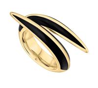 Shaun Leane Sabre Deco 18ct Yellow Gold Plated Sterling Silver Ceramic Crossover Ring - S SLN-1066/S