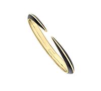 Shaun Leane Sabre Deco 18ct Yellow Gold Plated Sterling Silver Ceramic Cuff Bangle - S SLN-1071/S