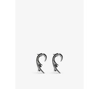 Shaun Leane Womens Black Rhodium Hooked Pearl Large Rhodium-plated Sterling-silver and Earrings