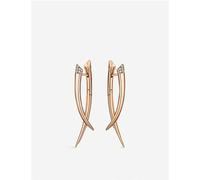 Shaun Leane Womens Crossover 0.11ct Diamond and Rose Gold-plated Vermeil Silver Drop Earrings