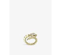 Shaun Leane Womens Shaun Leane Serpent Trace Yellow Gold Vermeil and Diamond Wrap Ring Yellow Gold Vermeil M