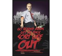 Shaun Of The Dead Notebook Sort Life Out: Beautifully finished with a glossy cover, this 6” x 9” journal offers 110 lined pages-ideal for jotting down your everyday notes, ideas, and inspirations