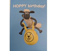 Shaun The Sheep Hoppy Birthday Spacehopper Greeting Card