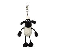 Shaun the Sheep Plush 61176 Backpack Clip, Black and White, Great Gift Idea,9 x 7 x 14 centimetres