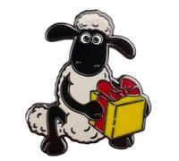 Shaun with Present Pin Badge