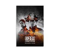 SHAUREWNYY 9-1-1 Lone Star Posters Aesthetic Wall Art Decor Vintage Canvas Poster Decorative Painting for Living Room Bed Room 12x18inch(30x45cm) Unframe-style