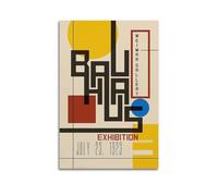 SHAUREWNYY Bauhaus Exhibition Posters Aesthetic Wall Art Decor Vintage Canvas Poster Decorative Painting for Living Room Bed Room 08x12inch(20x30cm) Unframe-style