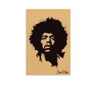 SHAUREWNYY Jimi Hendrix Posters Aesthetic Wall Art Decor Vintage Canvas Poster Decorative Painting for Living Room Bed Room 08x12inch(20x30cm) Unframe-style